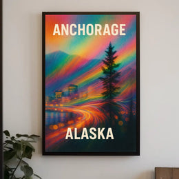 Anchorage, Alaska A Vibrant Journey Poster
