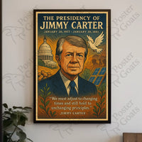 Jimmy Carter 1977-1981 Vintage Presidential Historical Poster