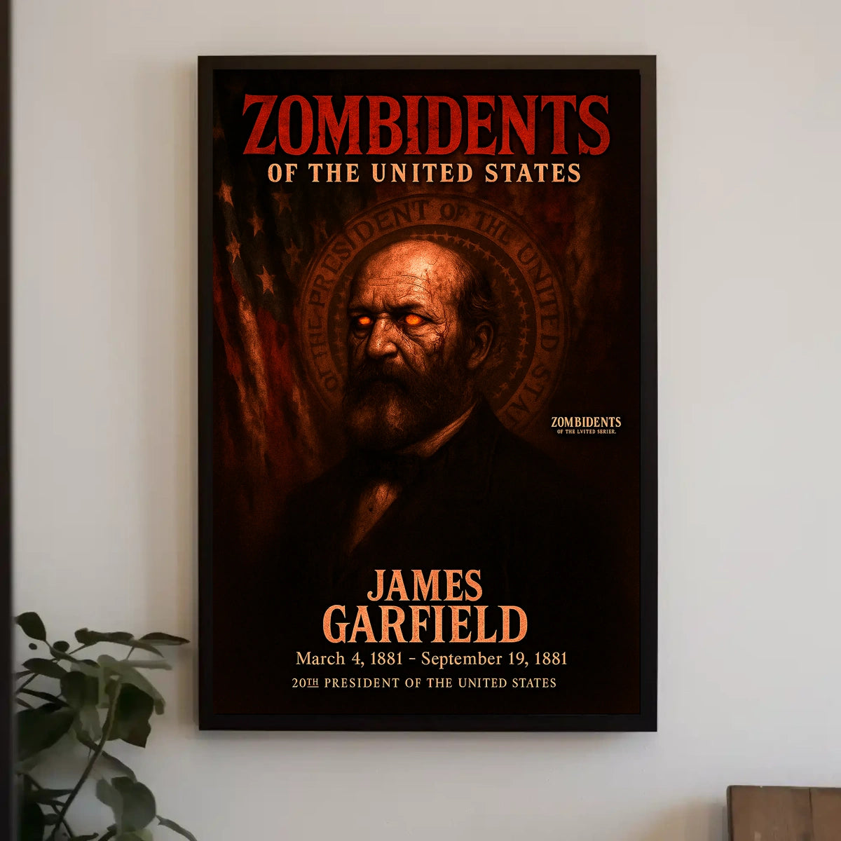 James Garfield 20th President of the United States Zombidents Poster Series