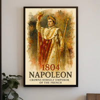 Napoleon Crowning Himself Emperor Historic Art Poster
