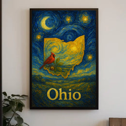 Ohio Starry Night Tribute Poster