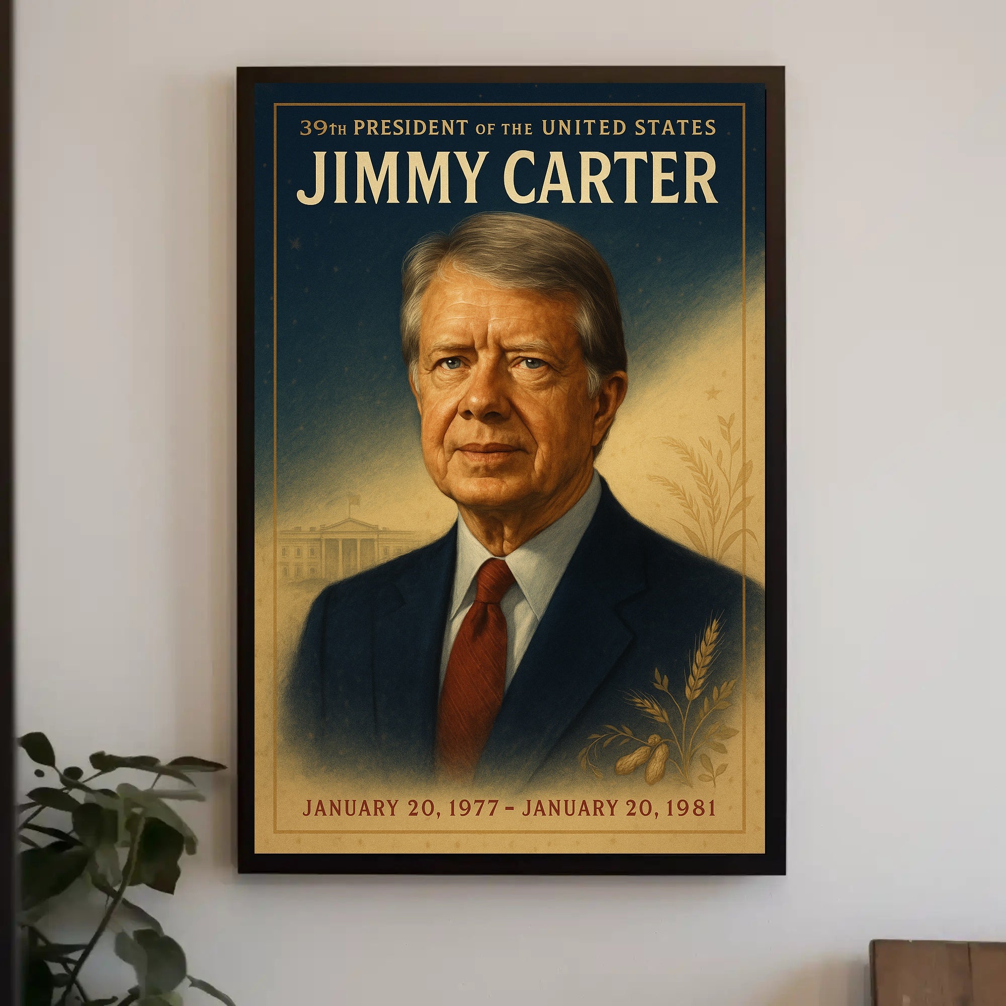 Jimmy Carter Era Presidential Historical Poster