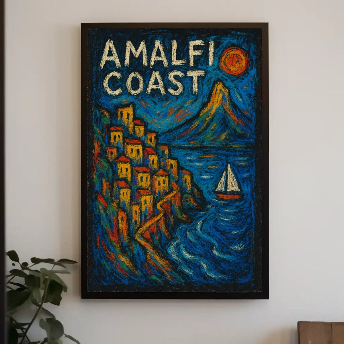 Amalfi Coast A Vibrant Escape Poster Wall Art 18x24