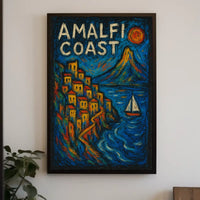 Amalfi Coast A Vibrant Escape Poster Wall Art 18x24