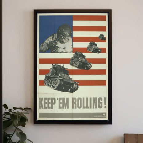 World War II American Industrial Effort Propaganda Poster