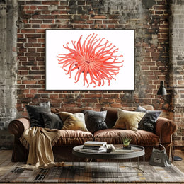 Vibrant Sea Anemone Modern Art Poster Print