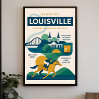 Louisville Charm: Modern Travel Poster PosterGoat