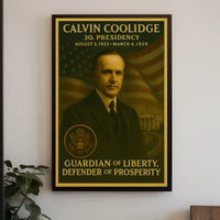 Calvin Coolidge Portrait Guardian of Liberty Historical Poster