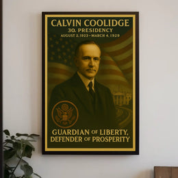 Calvin Coolidge Portrait Guardian of Liberty Historical Poster