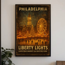 Liberty Lights In Philadelphia Poster