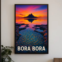 Bora Bora Sunset Poster