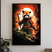 The Warrior Raccoon Poster
