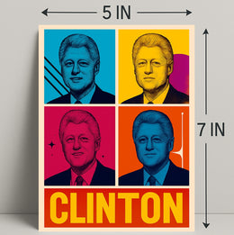 Clinton Pop Art Tribute Wall Art Print PosterGoat