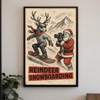 Reindeer Snowboarding Extravaganza Poster