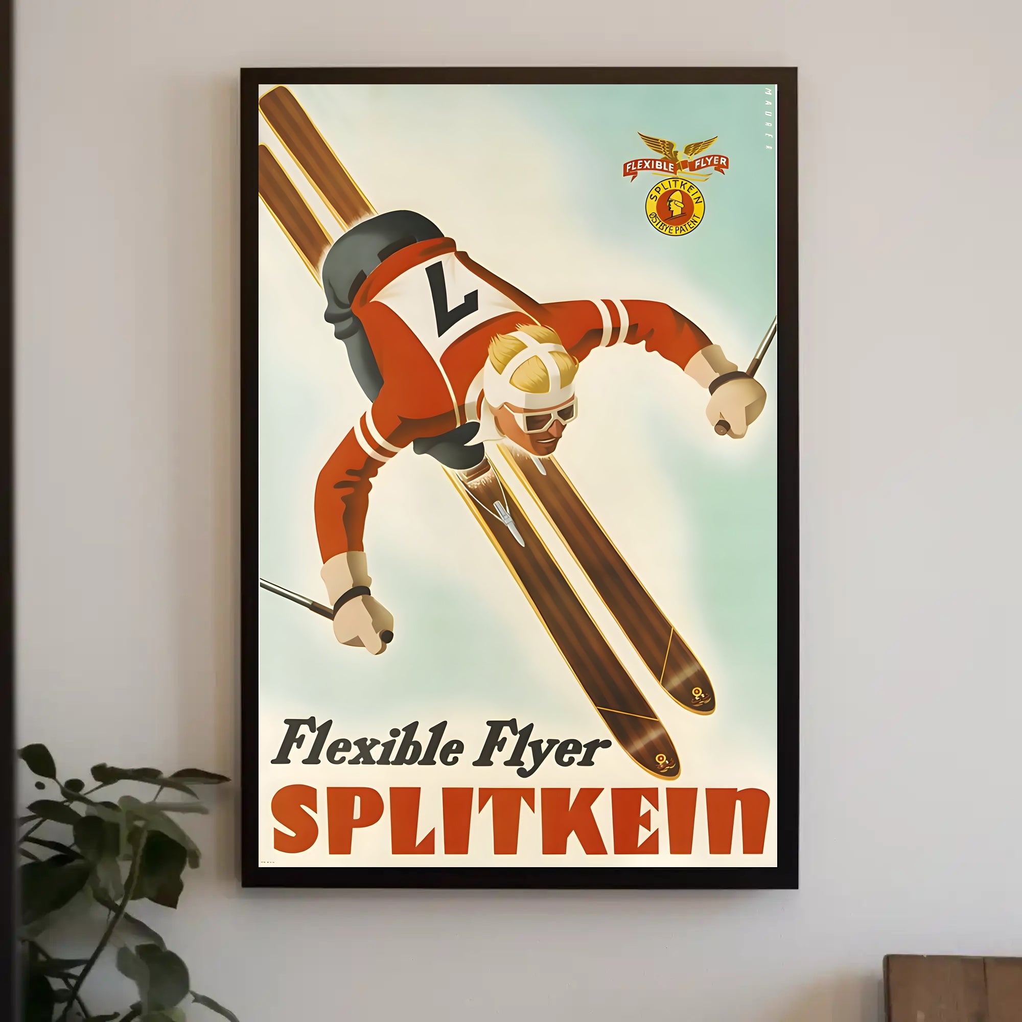 Vintage Skiing Adventure Poster - Sports Poster PosterGoat