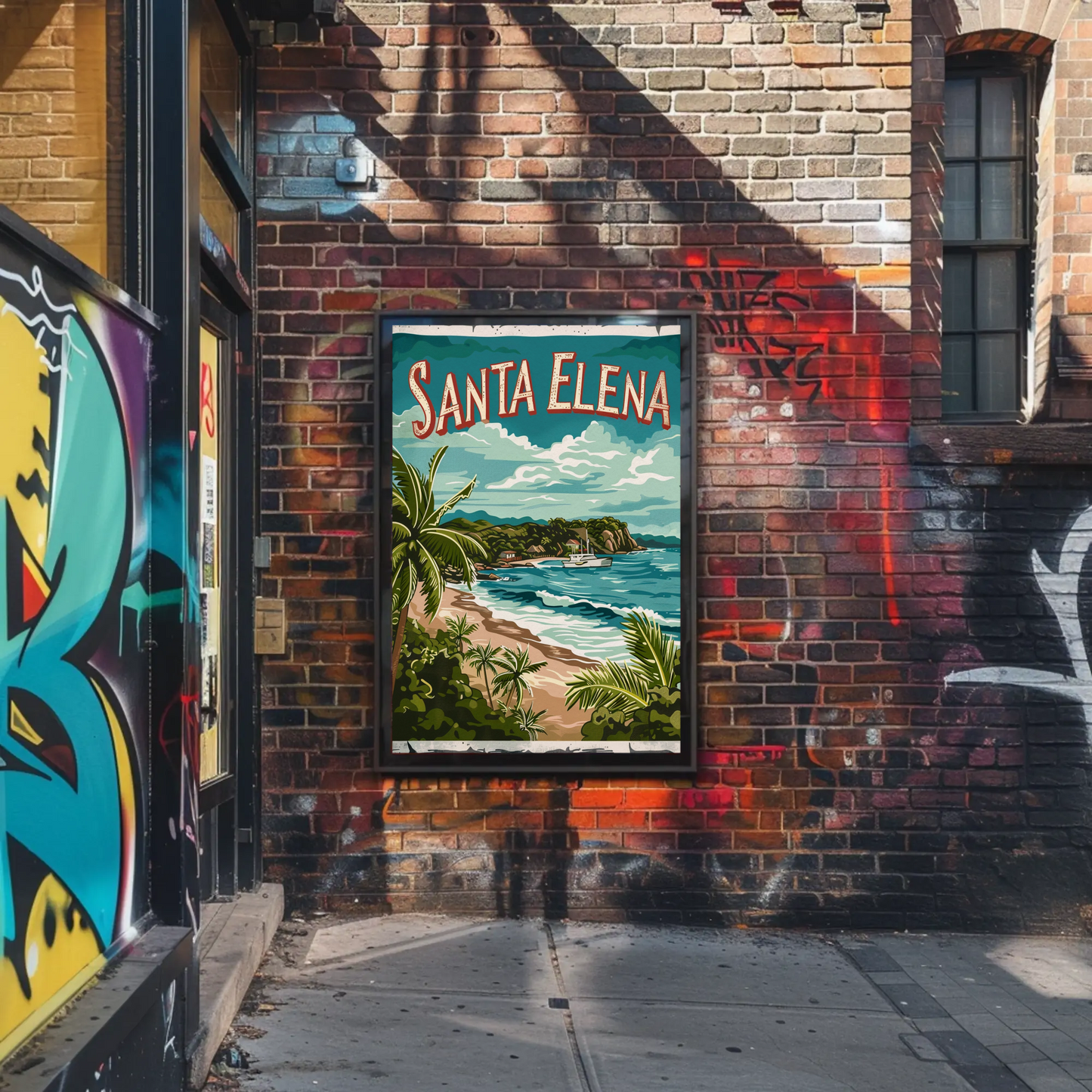 Santa Elena Mexico Beach Paradise Travel Poster