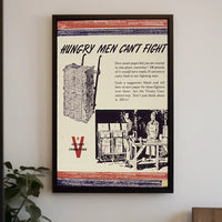 Hungry Men Can't Fight WWII Conservation Poster