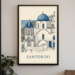 Santorini Serenity Poster