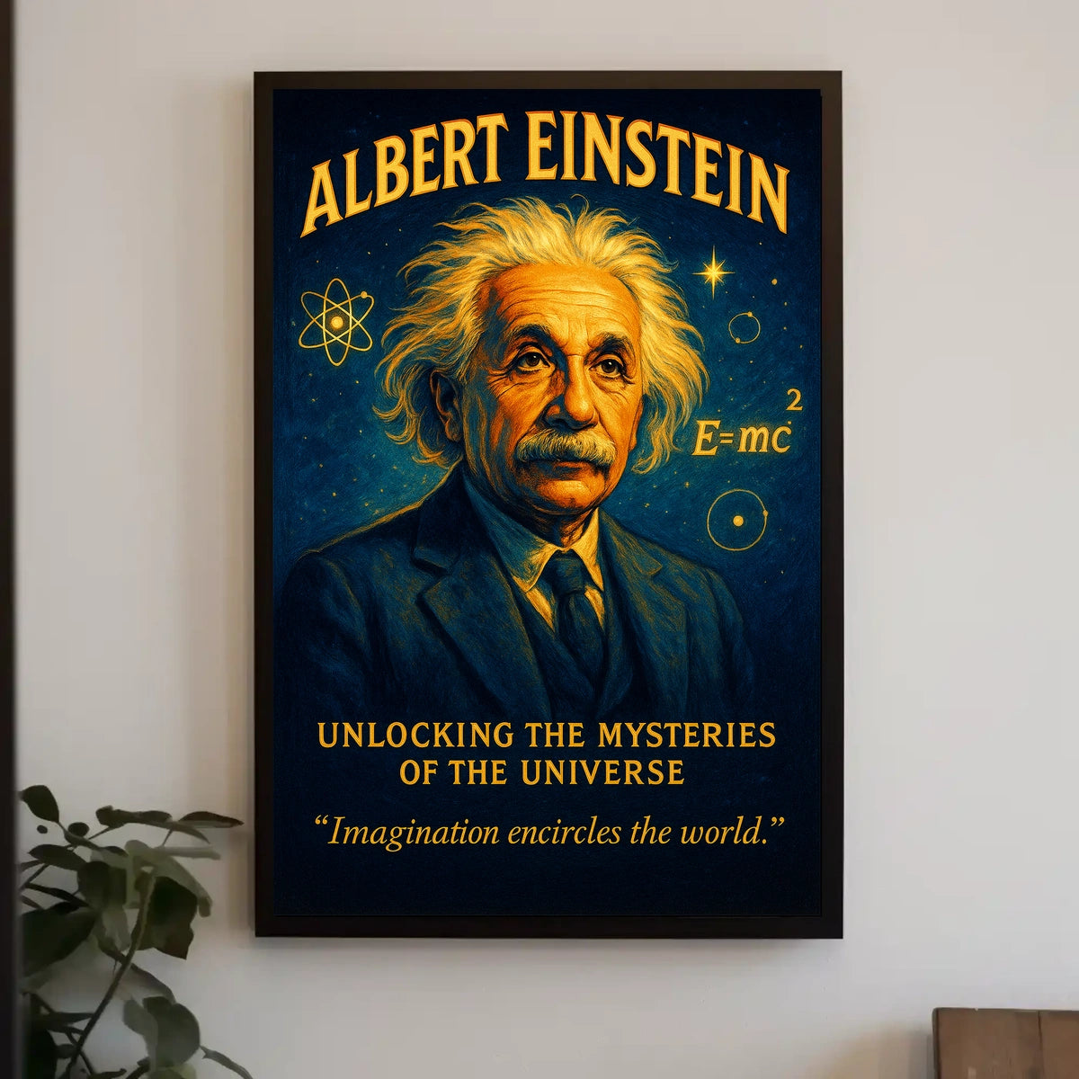 Albert Einstein Inspirational Vintage Science Poster