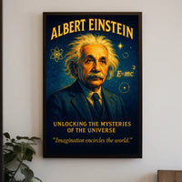 Albert Einstein Inspirational Vintage Science Poster