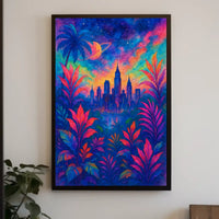 Cosmic Cityscape Poster