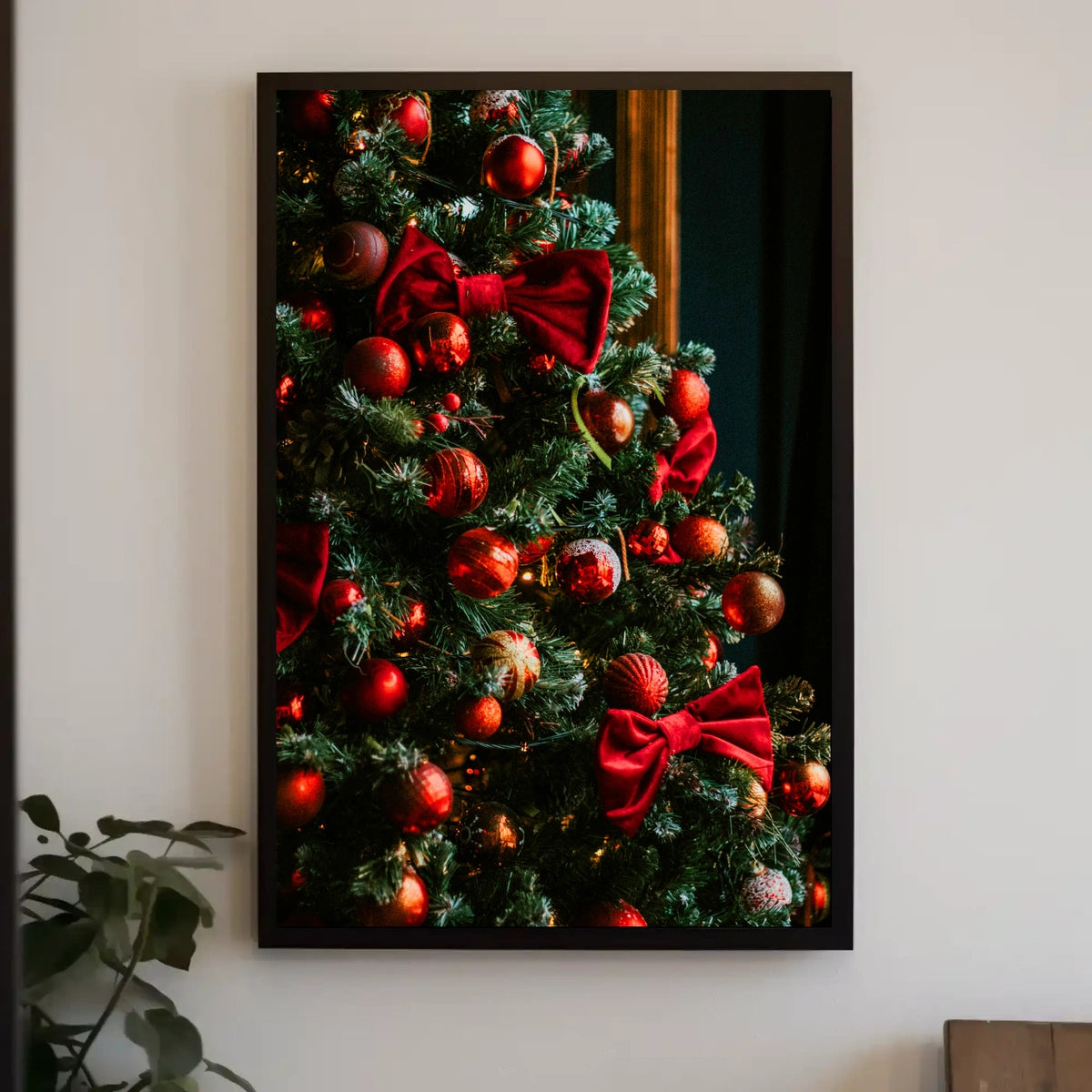 Festive Christmas Tree Close-Up Classic Holiday Poster