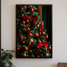 Festive Christmas Tree Close-Up Classic Holiday Poster