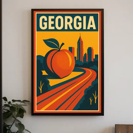 Georgia The Peach State Poster