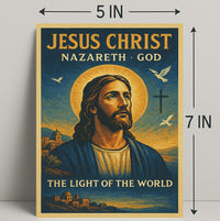 Jesus Christ: The Light of the World Religious Poster