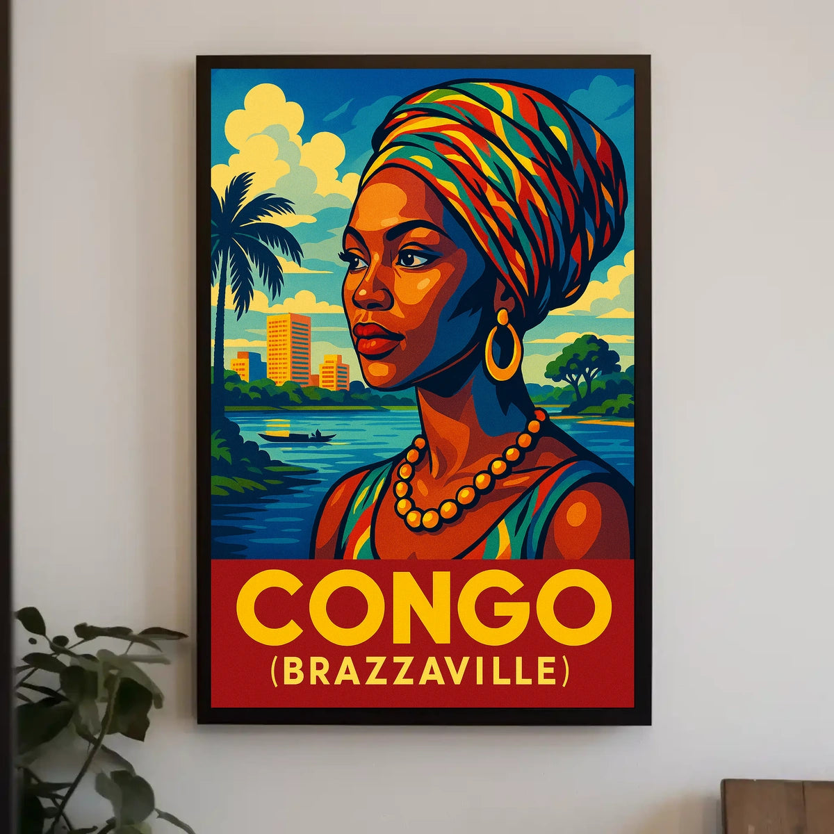Congo (Brazzaville) Vibrant Portrait Poster