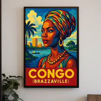 Congo (Brazzaville) Vibrant Portrait Poster