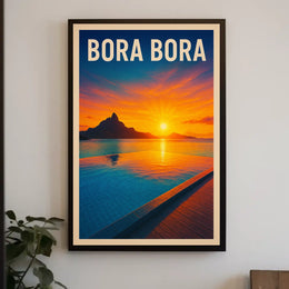Bora Bora Sunset Poster