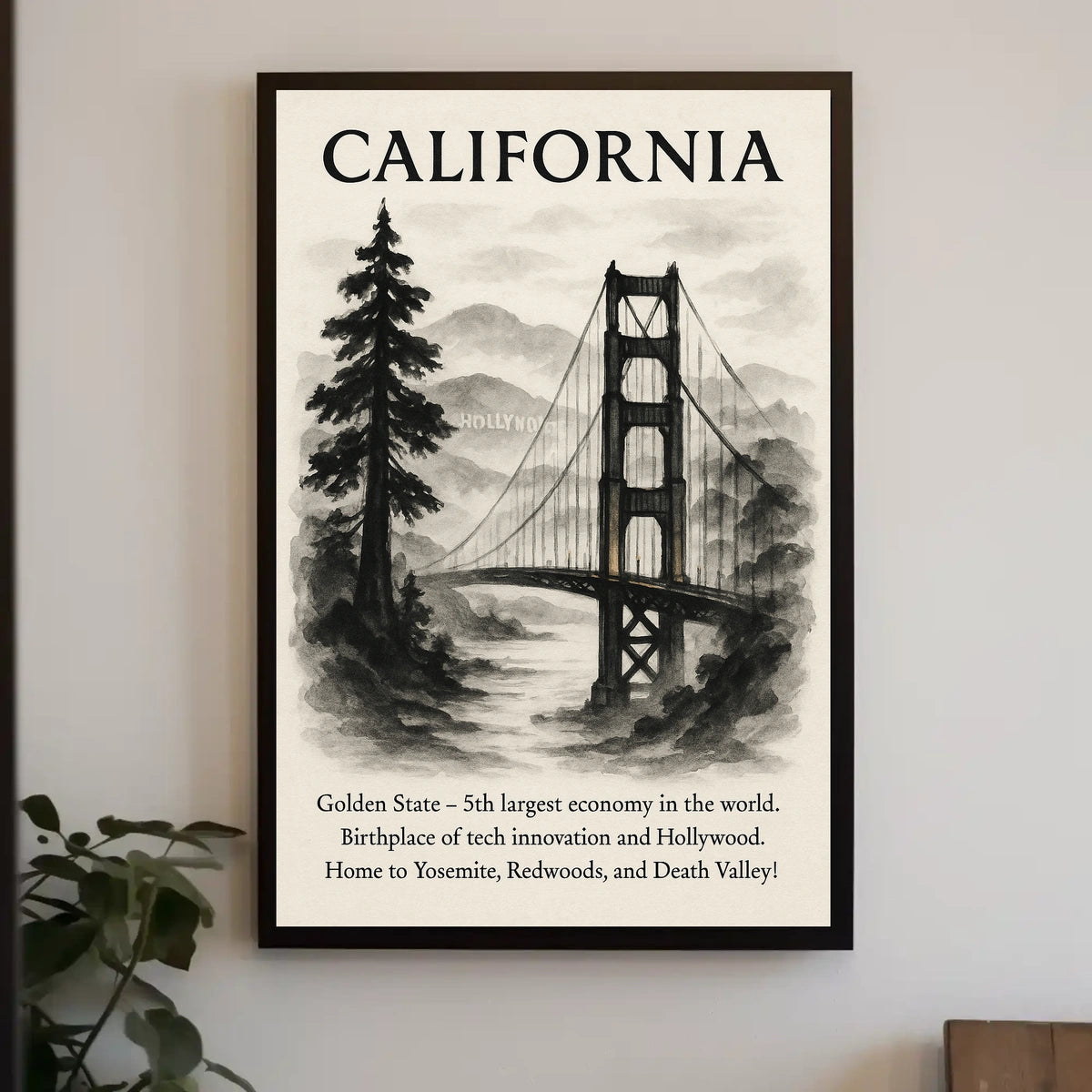 California The Golden State Poster