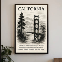California The Golden State Poster
