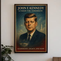 John F. Kennedy Inspirational Vintage Poster Art