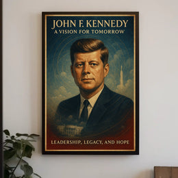John F. Kennedy Inspirational Vintage Poster Art