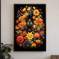 Enchanted Floral Cottage Poster