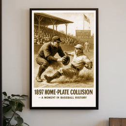 1897 Home-Plate Collision Poster
