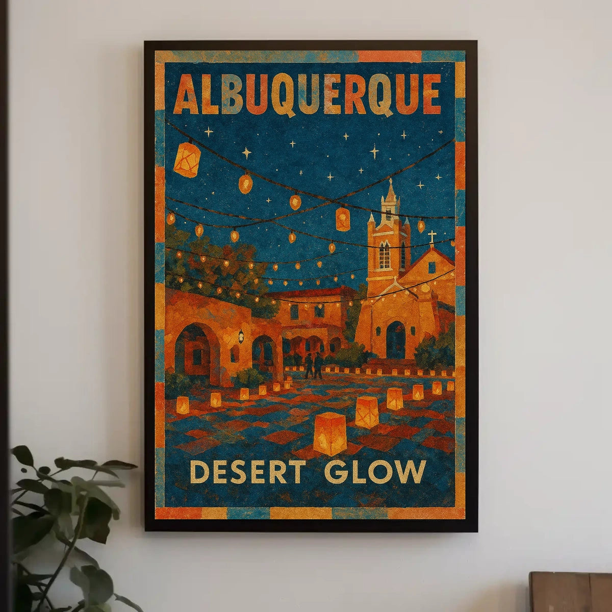 Albuquerque Desert Glow Poster