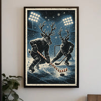 Deer on Ice Poster