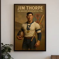 Jim Thorpe Legendary Sports Icon Poster