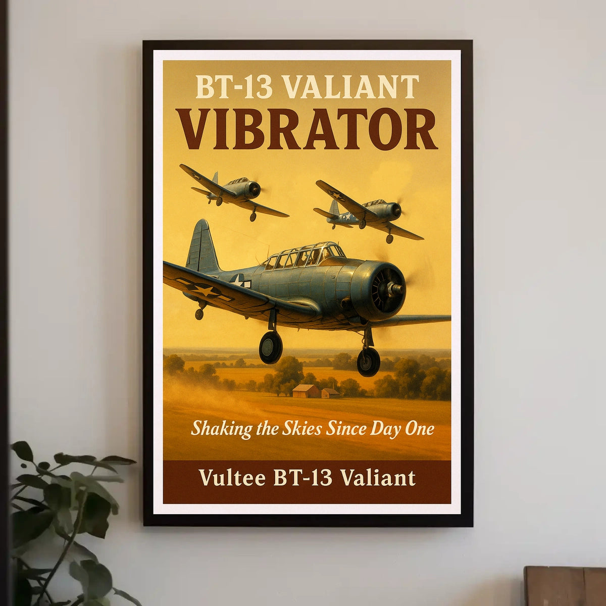 Vultee BT-13 Valiant Shaking the Skies Poster