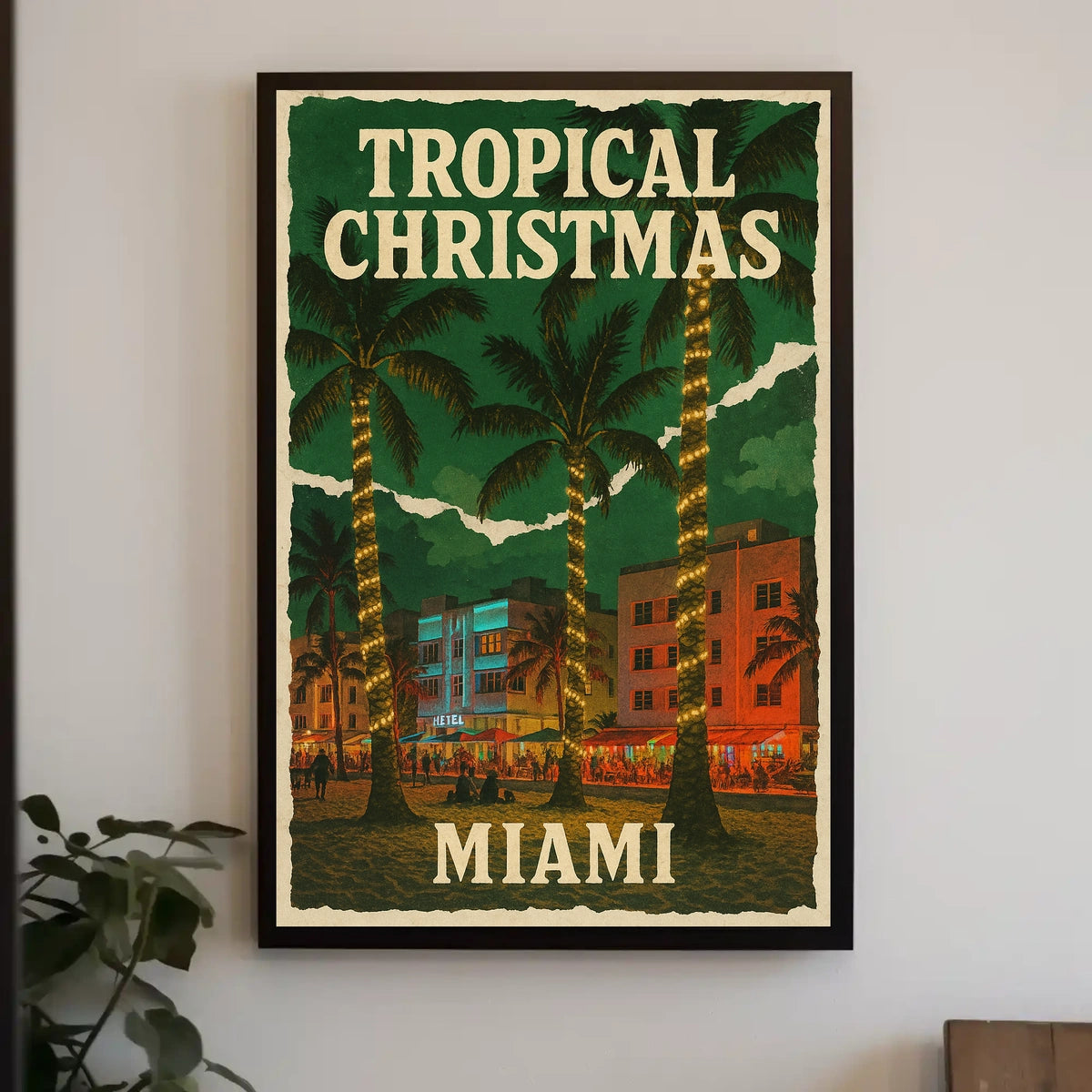 Tropical Christmas in Miami Poster