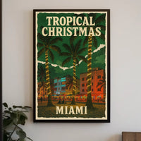 Tropical Christmas in Miami Poster