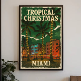 Tropical Christmas in Miami Poster