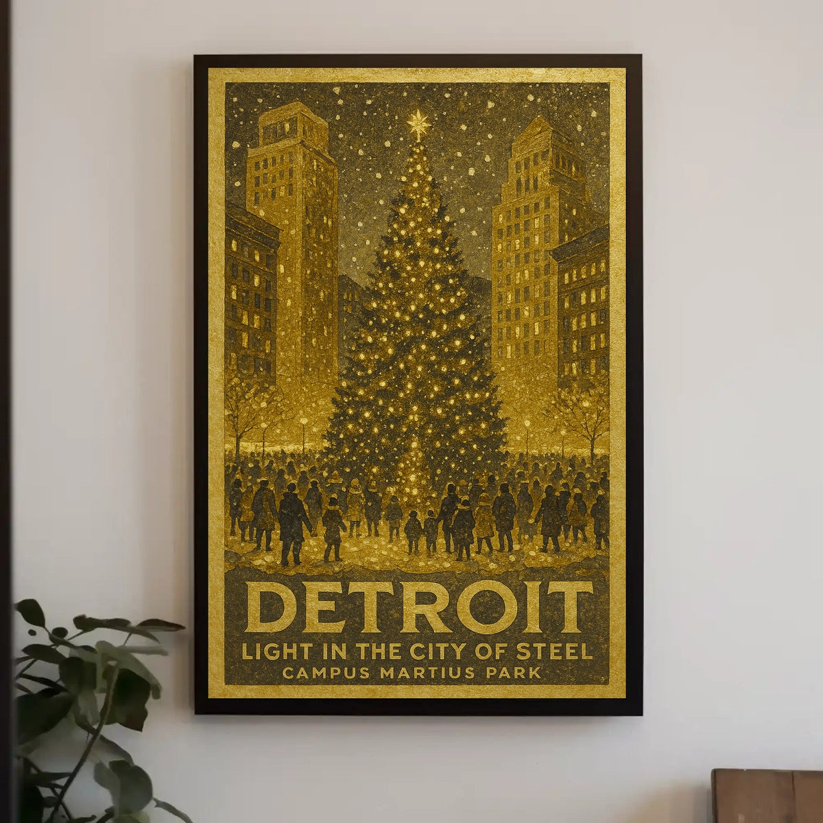 Detroit Light In The City Of Steel Poster