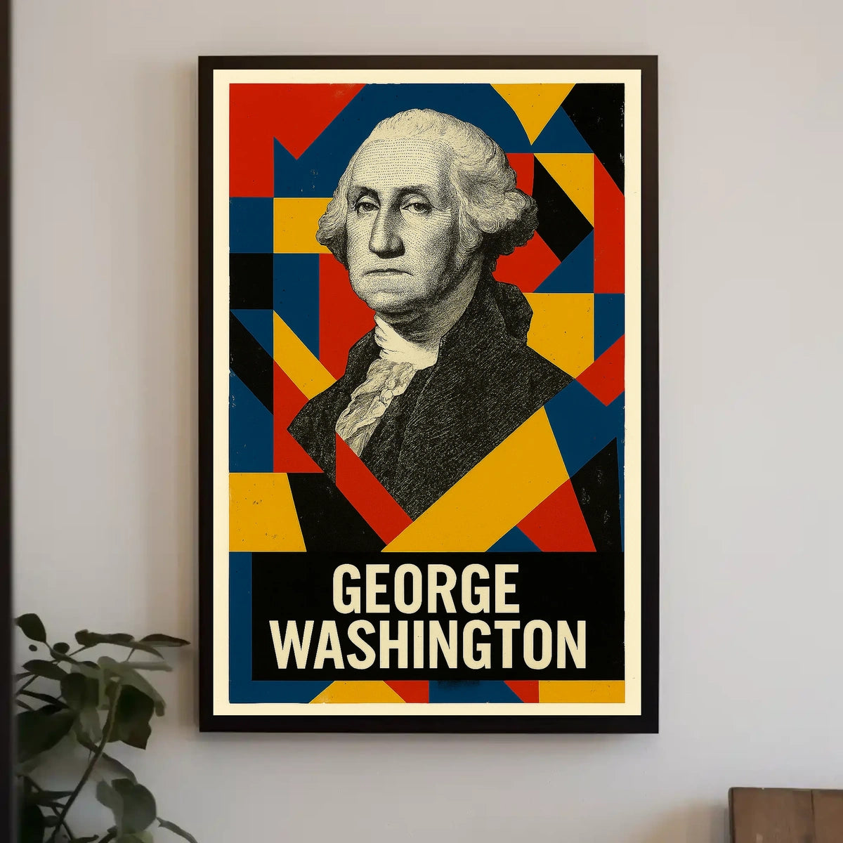 George Washington 1st President of the United States Abstract Pop Poster