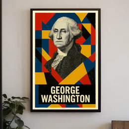 George Washington 1st President of the United States Abstract Pop Poster
