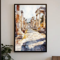 Turkey Ephesus Ancient Ruins Scenic Corridor Poster