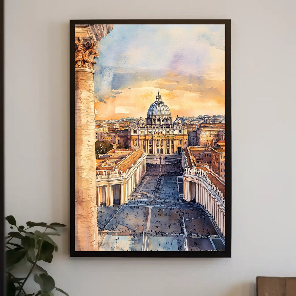 Vatican City St Peters Basilica View From Square Poster